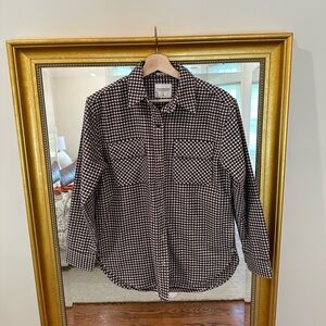 Abercrombie & Fitch Plaid Shirt - Black and Burgundy